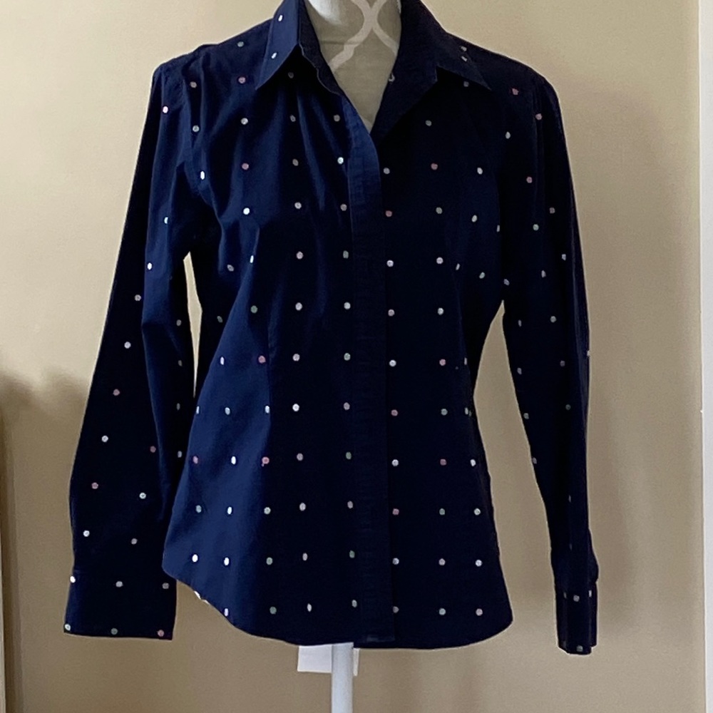Jones New York cotton blouse with 9% spandex